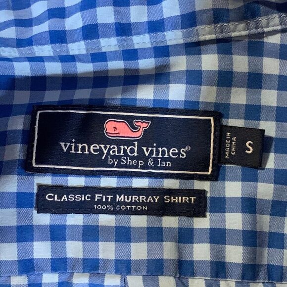 Vineyard Vines Men's Classic Fit Murray 100% Cotton Checkered Shirt Size S - Picture 6 of 10